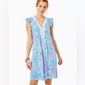 Lilly Pulitzer NWOT! Joan Tunic Dress Blue Ibiza Now You Sea Me Blue Sea Print